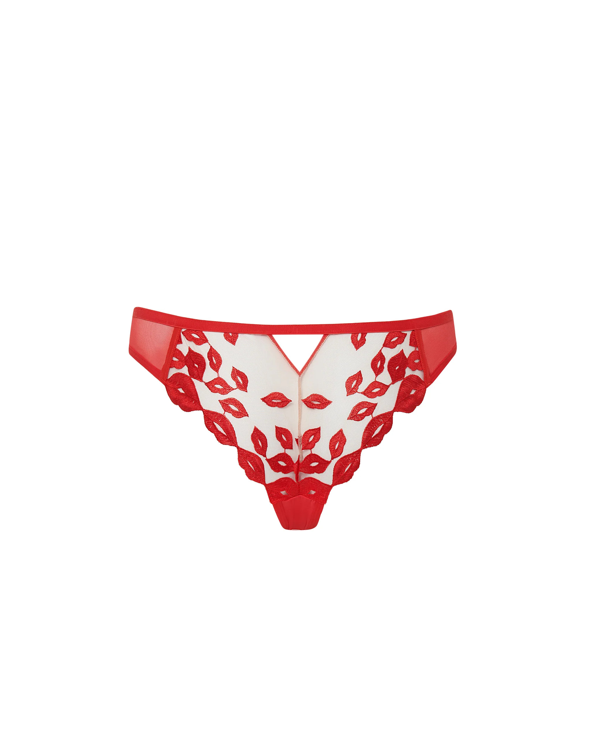 Marian Brief Red/Sheer | Bluebella