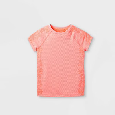 Girls' Floral Seamless T-Shirt - All in Motion™ | Target