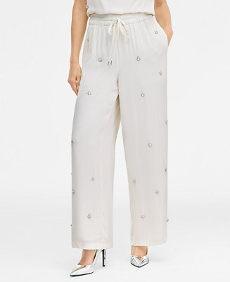 Women's Embellished Drawstring Pants, Macy's Exclusive | Macy's