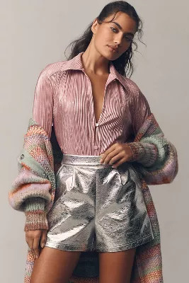 Sabina Musayev Rigel Pleated Blouse | Anthropologie (US)