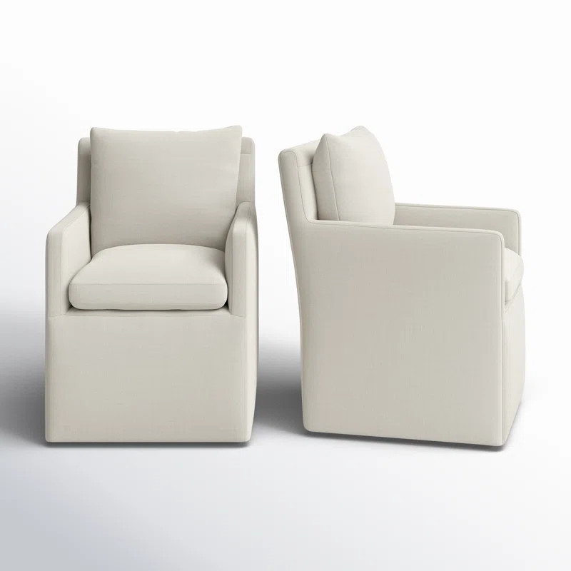 Alayaa Performance Upholstered Armchair with Casters | Joss & Main