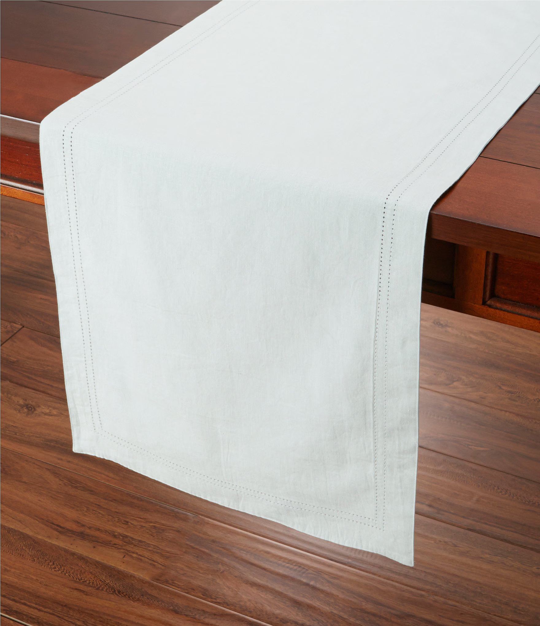 Double-Hem-Stitched Linen Table Runner | Dillard's