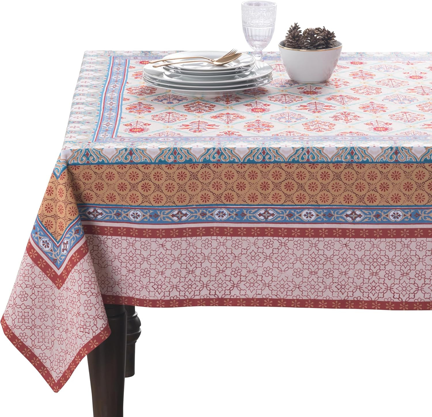 Maison d' Hermine Table Cloth Square Table 100% Cotton 60 x 60 Inches Fall Tablecloth Reusable Ev... | Amazon (US)