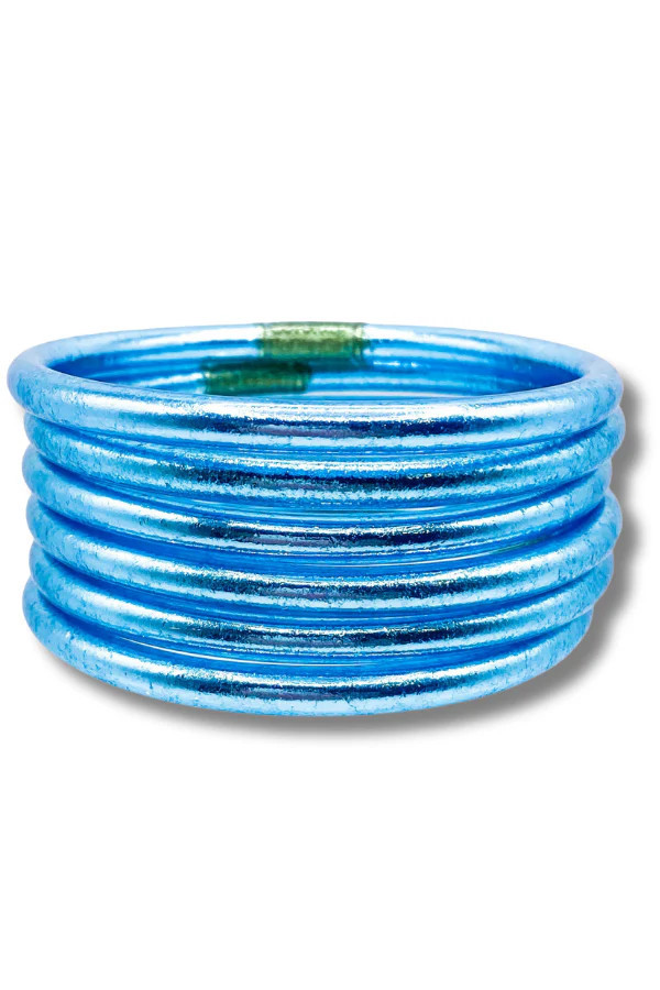 Budha Bangle Set of 6 - Azure - SALE | The Willow Tree