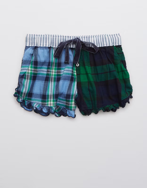 Aerie Flannel Ruffle Boxer | American Eagle Outfitters (US & CA)