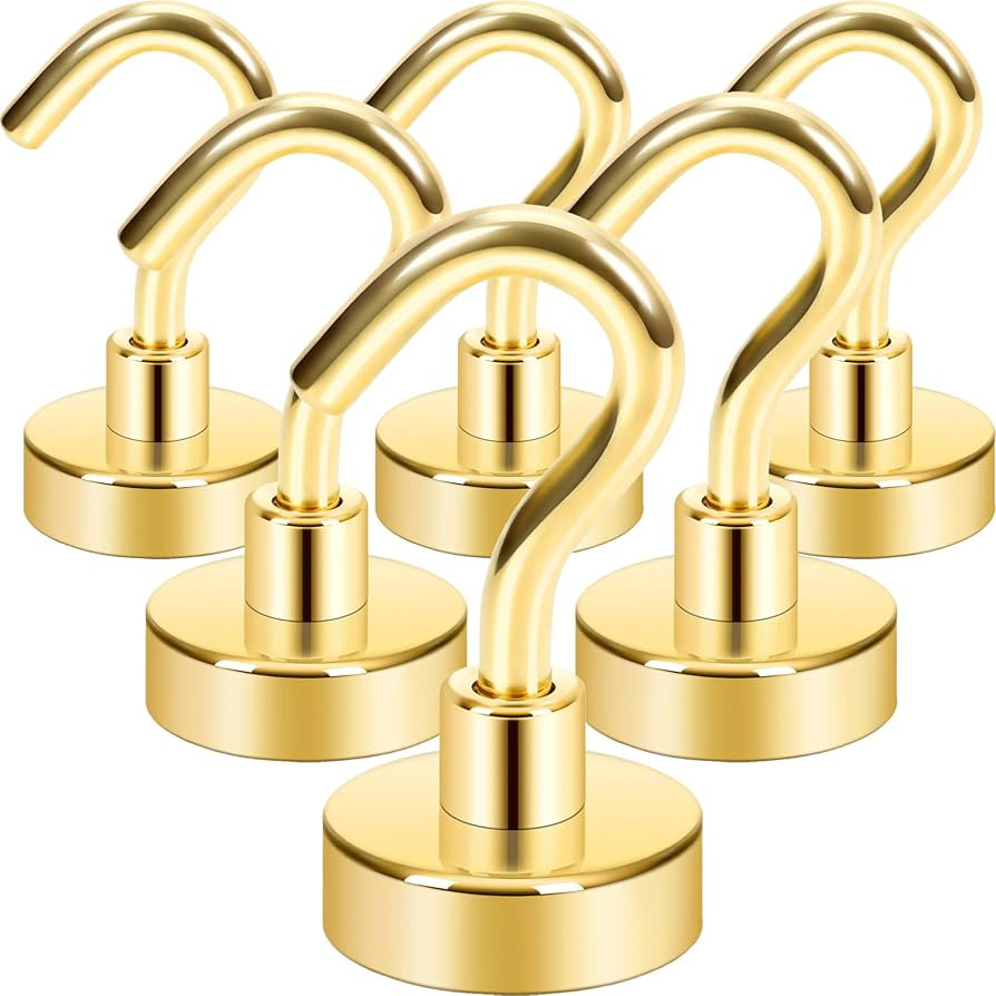 Neosmuk Magnetic Hooks, 30lb+ Heavy Duty Earth Magnets with Hook for Refrigerator, Extra Strong C... | Amazon (US)