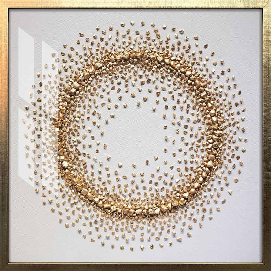 BABOBIU Wall Art 24"x24" Handmade Rocks Wall Decor living room Modern Wall Art Wall Art Decor Art... | Amazon (US)