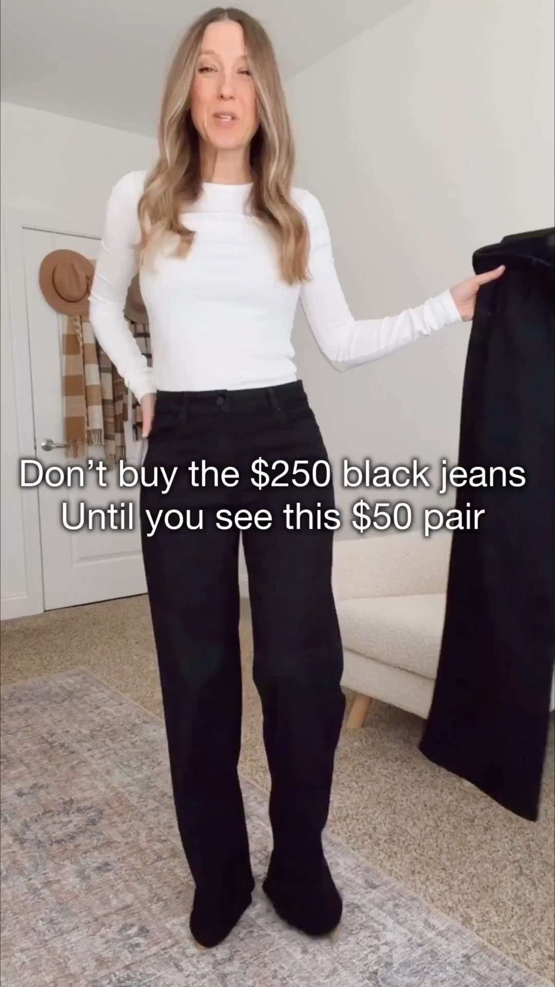 Before you drop $250 on black jeans… try these first. The fit is so good, the wash is rich, and they look way more expensive than $50.

black jeans outfit, affordable black denim, budget friendly fashion finds, wide leg black jeans, elevated basics, everyday chic style, classic capsule wardrobe, designer look for less

#LTKdayinmylife #LTKWorkwear #LTKOver40