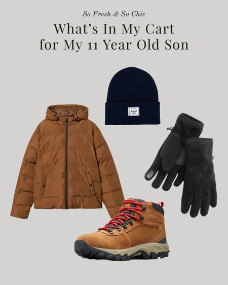 What I’m buying for my tween son for winter! He’s 5’4” and wears a teens medium in the jacket and men’s shoe size 8.
-
Teen Boys winter puffer brown - boys knit beanie black - men’s waterproof winter boots - Mango - Gap - Columbia - Herschel Supply Co - Nordstrom - boys winter clothing - teen winter clothing

#LTKSeasonal #LTKkids #LTKGiftGuide