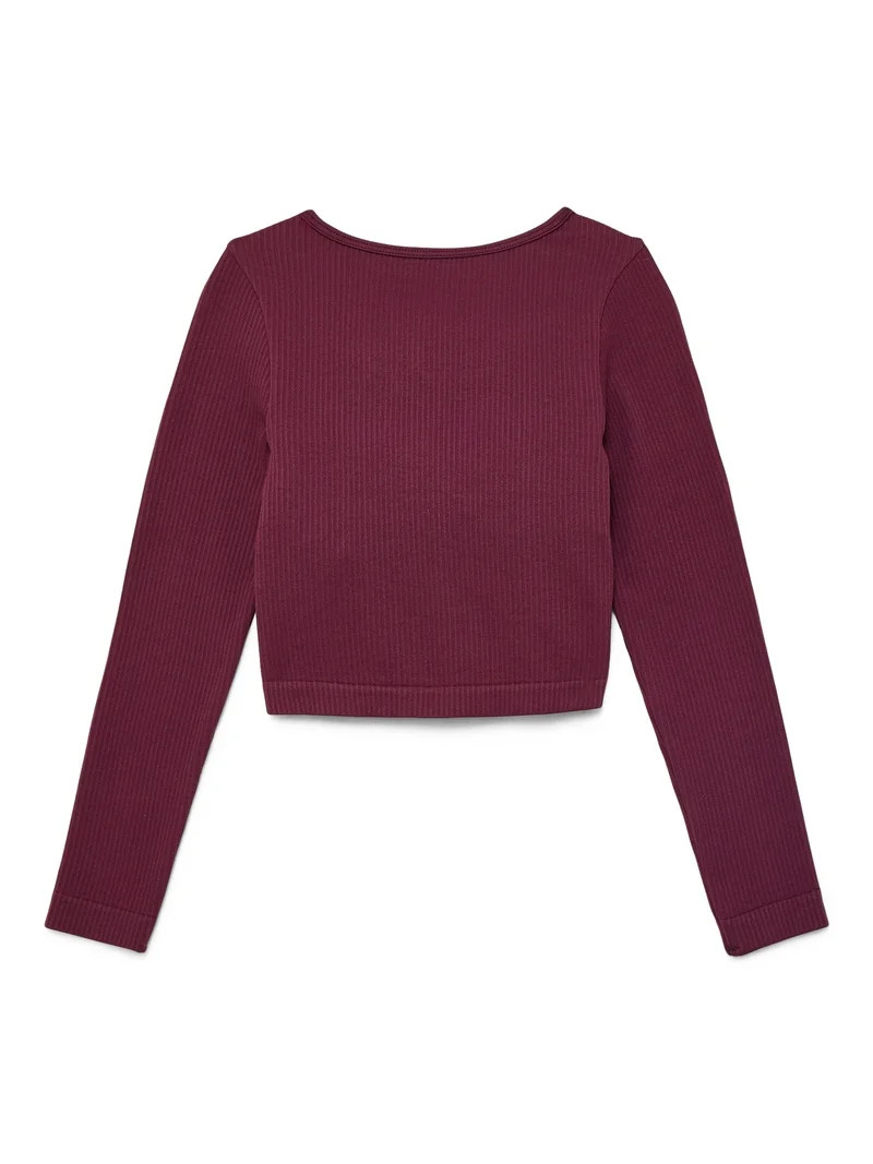 Weekend Academy Girls Seamless Top with Long Sleeves, Sizes 4-18 | Walmart (US)