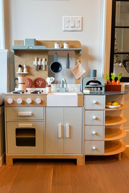 The cutest play kitchen I ever did see! ✨ The perfect gift for toddler boys & girls and love that it comes with so many accessories! 

#LTKGiftGuide #LTKfamily
