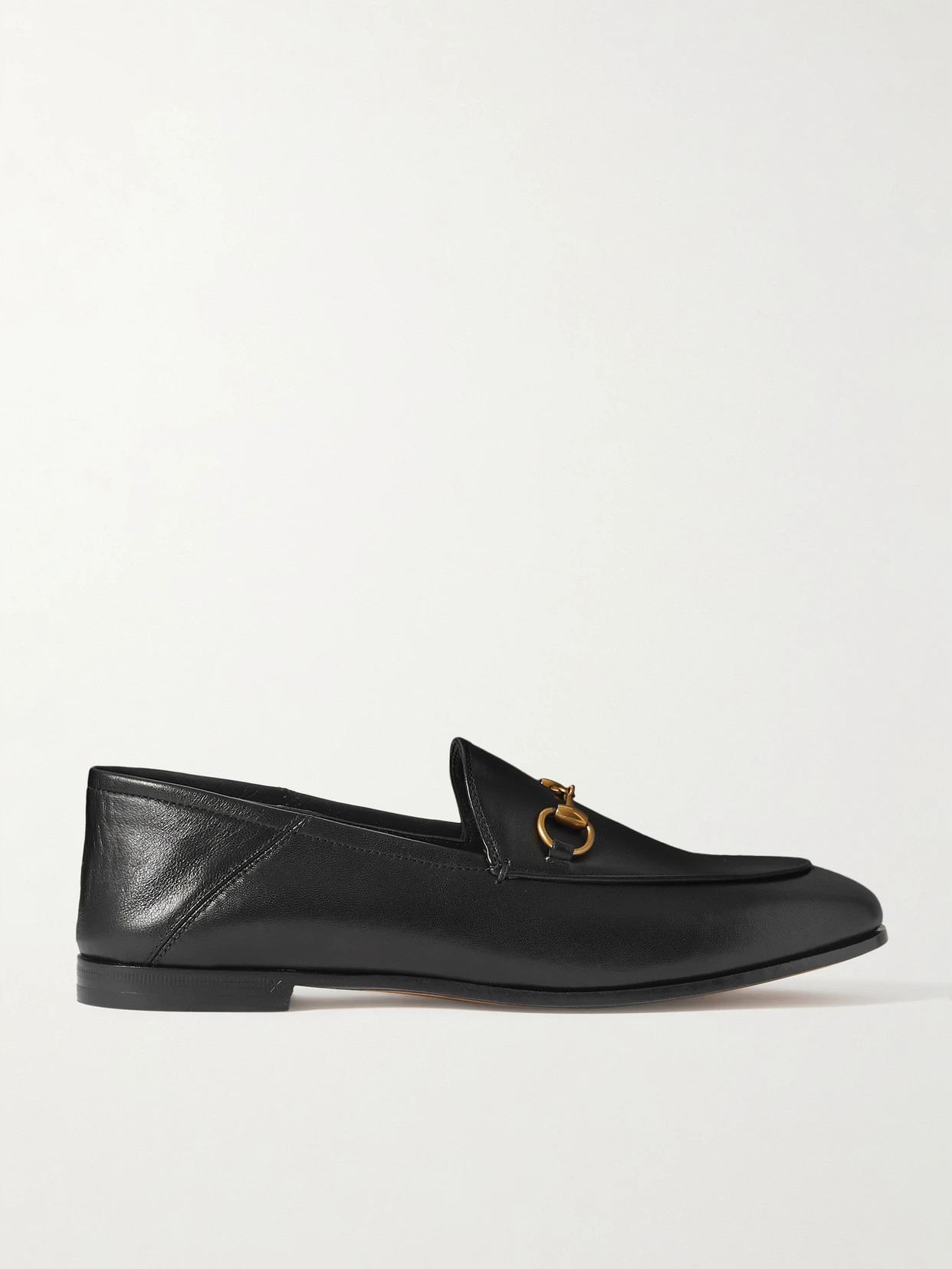 Gucci - Brixton Horsebit-detailed Leather Collapsible-heel Loafers - Black | NET-A-PORTER (US)