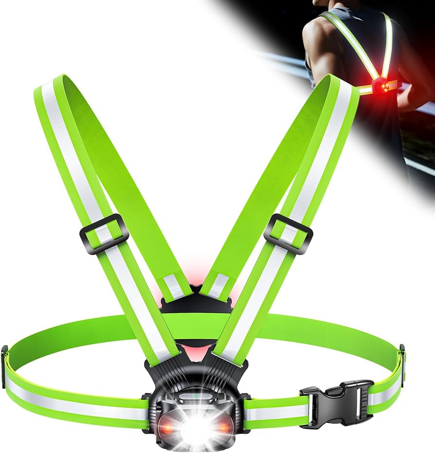 ISEYOU Running Lights for Runners, 500 Lumens Running Light with Rear Light, 45\u00b0 Adjustable ... | Amazon (US)