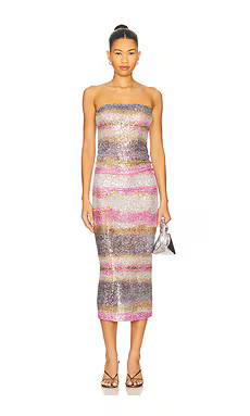 Le Superbe Shibori Stripe Tube Dress in Brush Strokes from Revolve.com | Revolve Clothing (Global)