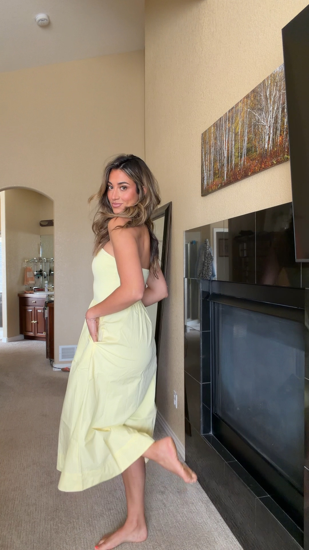 Aritzia Haul for summer! Wearing mediums in everything except the last denim top. I sized up to a L but it’s naturally oversized so should have gone TTS (medium) on that one too! 