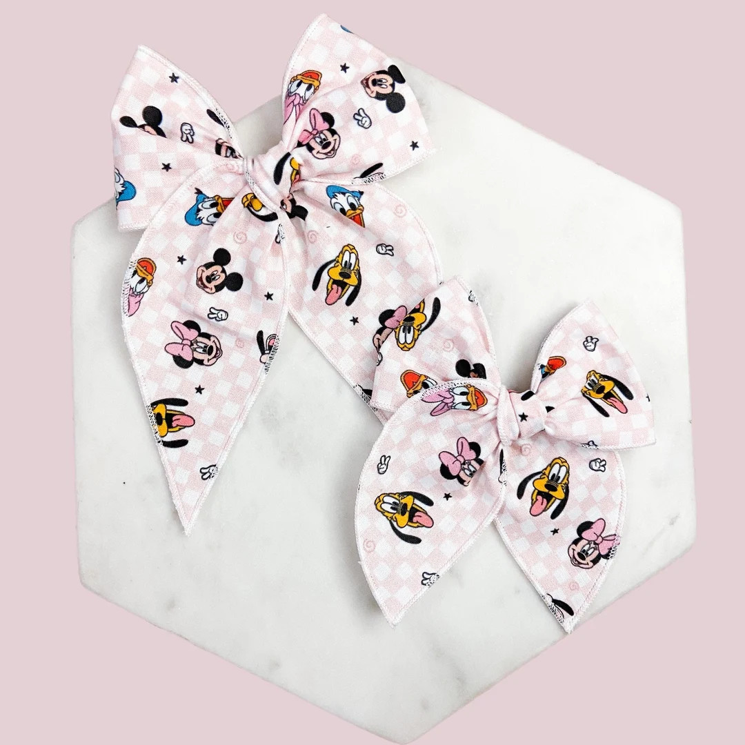 Minnie Mouse Mickey Mouse Hair Bow Disney Bow Disney Parks - Etsy | Etsy (US)