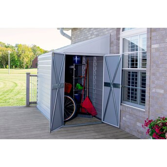 Arrow 4-ft x 7-ft Yardsaver Galvanized steel Metal Storage Shed | Lowe's