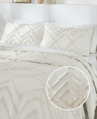 3 Piece Duvet Cover Set Luxury 100 Cotton Queen Size Duvet Cover With 2 Pillow Shams Button Closure Corner Ties By California Design Den | Macy's