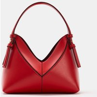 Zara - Mini Bucket Bag With Topstitching - Red - One Size Only - Woman | Zara UK