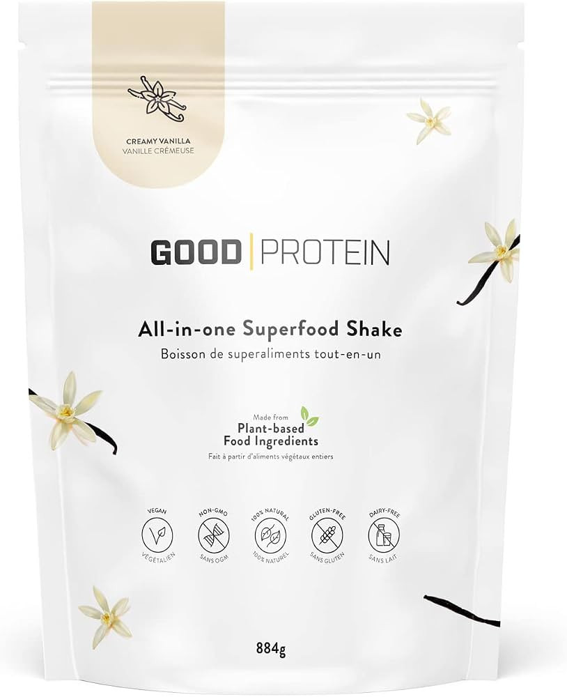 Good Protein Vegan Plant-based Protein Powder (Creamy Vanilla, 884g) 100% Natural, Non-GMO, Dairy... | Amazon (CA)