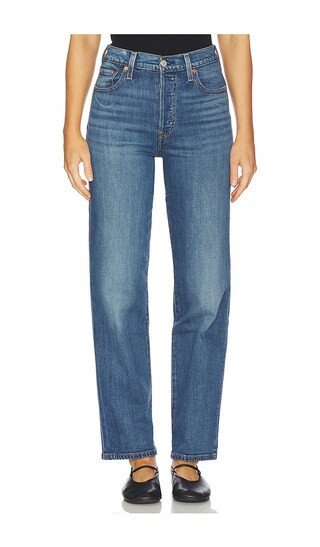 LEVI'S Ribcage Full Length Straight in Blue. - size 29 | Revolve Clothing (Global)