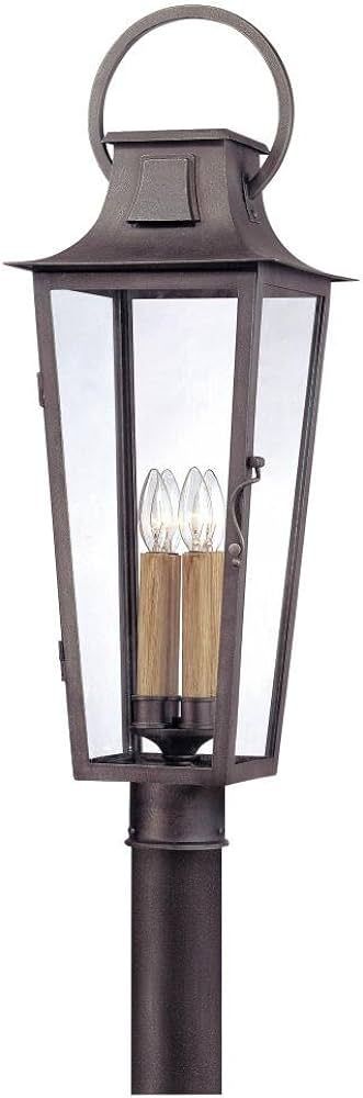 Troy Lighting French Quarter 4-Light Outdoor Post Lantern - Aged Pewter Finish with Clear Glass | Amazon (US)