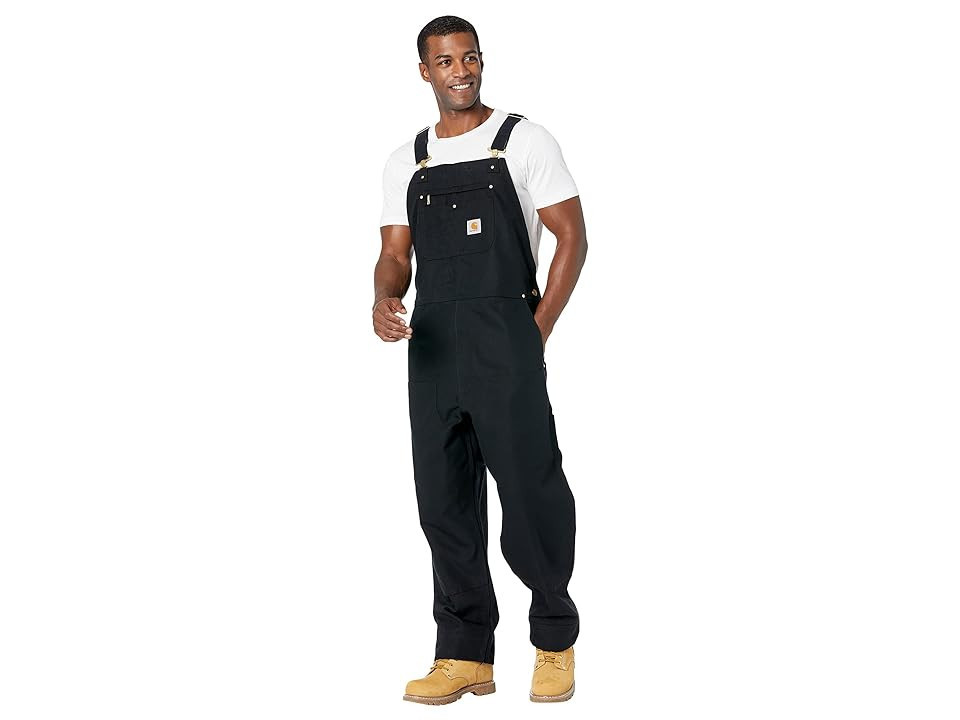 Carhartt Relaxed Fit Duck Bib Overalls Men's Casual Pants Black : 34 30, Cotton | Zappos