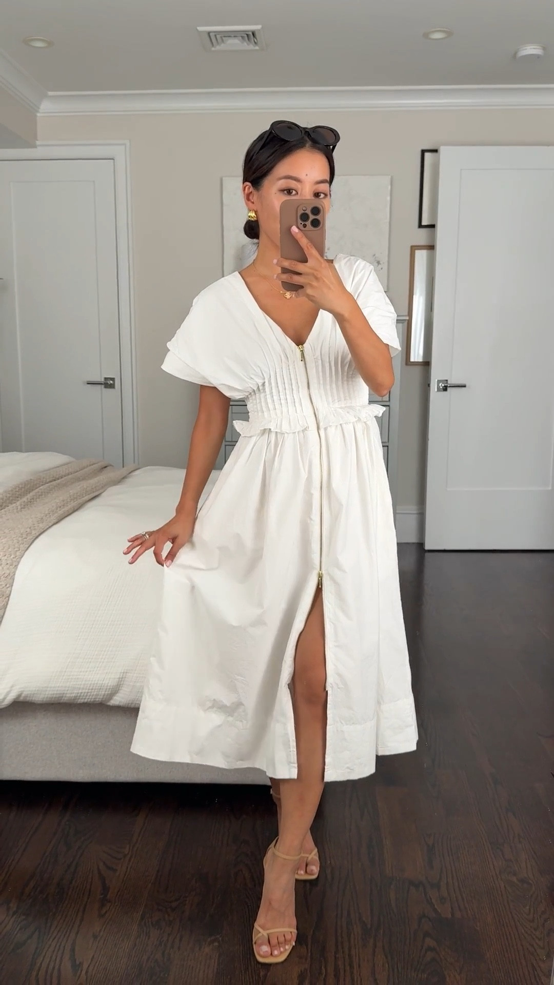 Also in a darker floral print for fall!

• Anthropologie cotton midi dress xxs petite - fully-lined, pockets, and a functional front zipper making this nursing friendly too

• Reformation sandals 5.5

Petite friendly, white dress, family photos outfit

#LTKPetite #LTKParties #LTKStyleTip