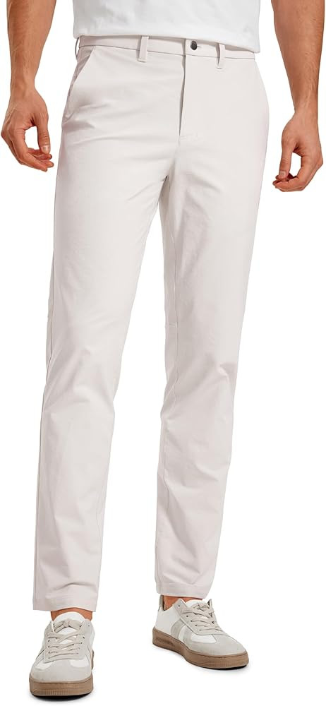 CRZ YOGA Casual Golf Pants for Men - 32" Water Resistant Lightweight Work Dress Trousers with Zip... | Amazon (US)