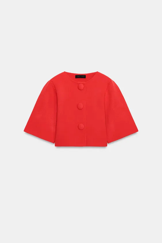 CROPPED KNIT JACKET | Zara US