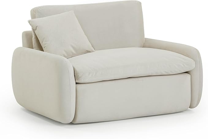 Tov Furniture Rachelle Lounge Chair (Velvet, Cream) | Amazon (US)