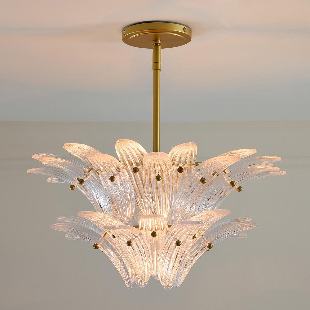 Glass Petal Tiered Flush Mount (18") | Pottery Barn Teen