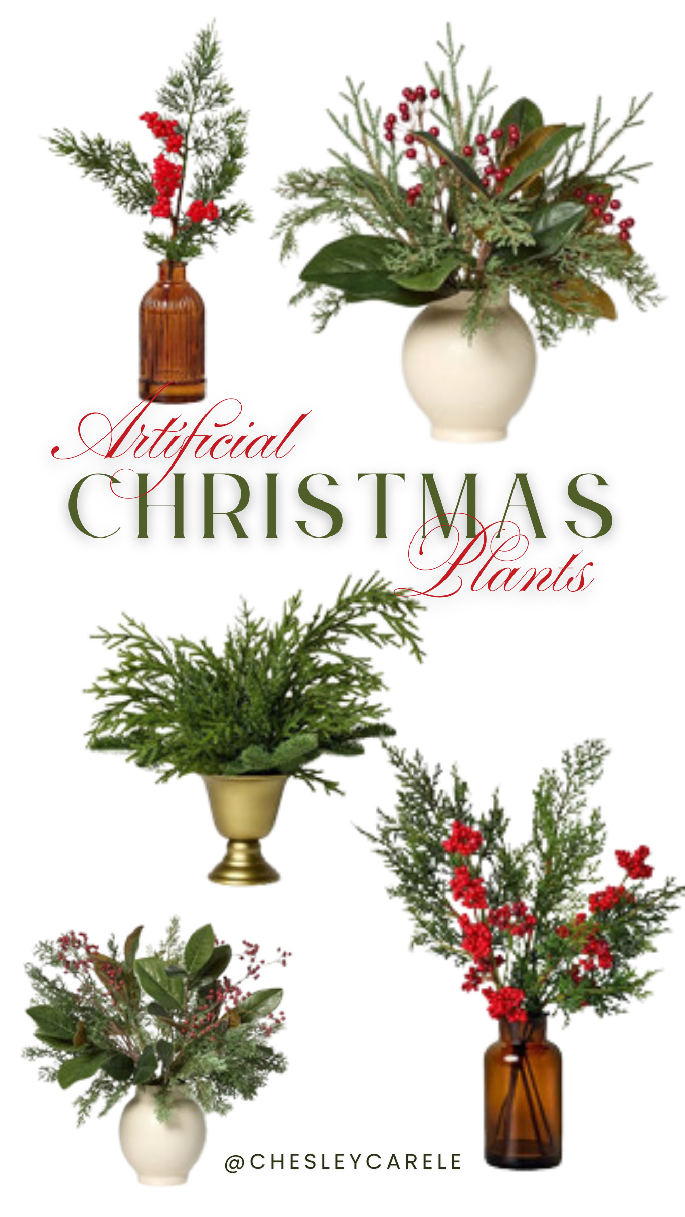 Artificial Christmas Plants Home Holiday Decor 💐 

 #LTKHoliday #LTKSeasonal #LTKHome