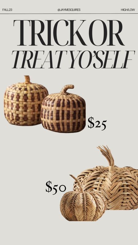 Woven Rattan pumpkins at a high and low price… but I want both. 😅 so all are linked here for you from Target and Pottery Barn! 

#LTKSeasonal #LTKSale #LTKFind