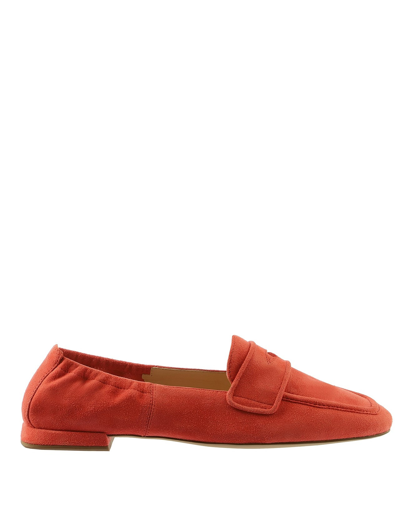 Liu Suede Block Heel Leather Loafer | David Jones (Australia & New Zealand)