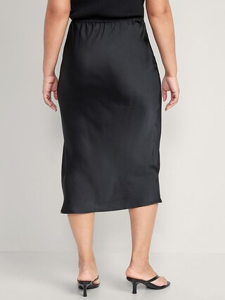 Satin Midi Slip Skirt for Women | Old Navy (US)