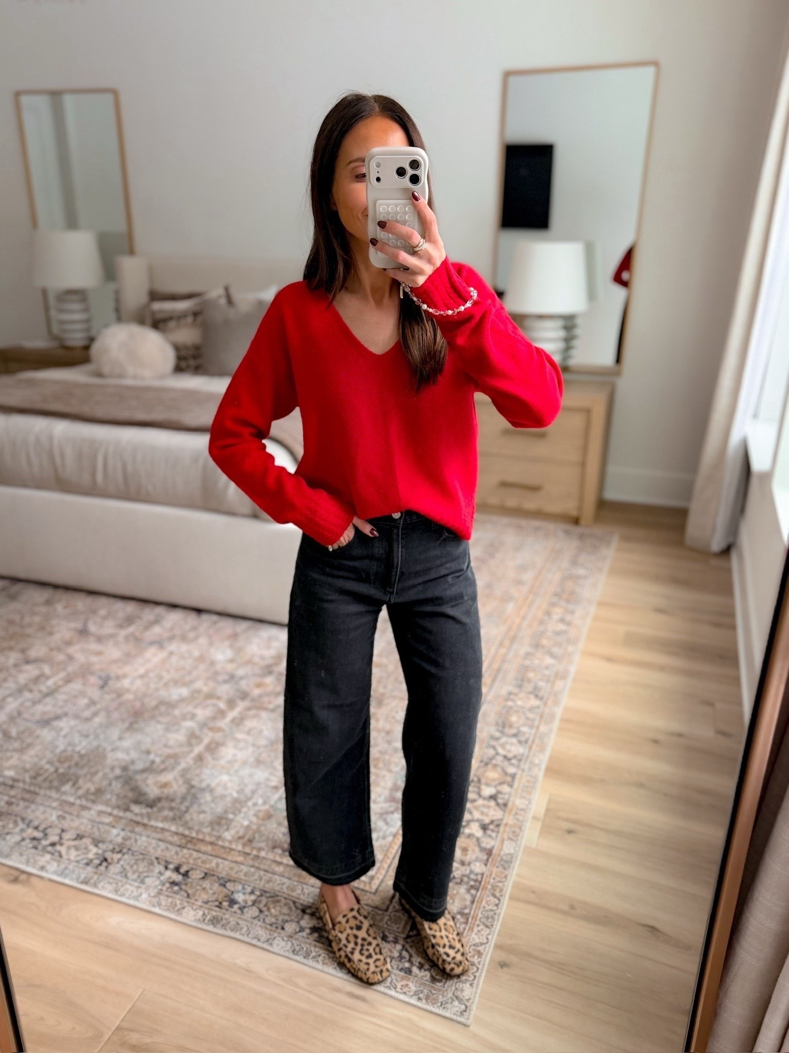 Easy everyday winter outfit, holiday party look, leopard loafers, cozy sweater, annabrstyle

#LTKootd #LTKSeasonal #LTKOver40