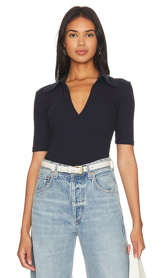 Liu Bodysuit in Navy | Revolve Clothing (Global)