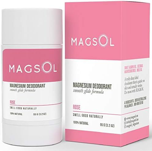 MagSol Organics Natural Deodorant for Women, Aluminum Free, Rose, 3.2 oz | Amazon (US)