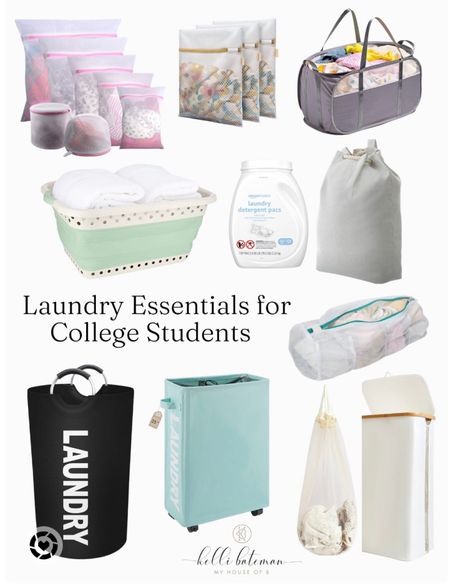 Laundry essentials for the dorm and college students. 