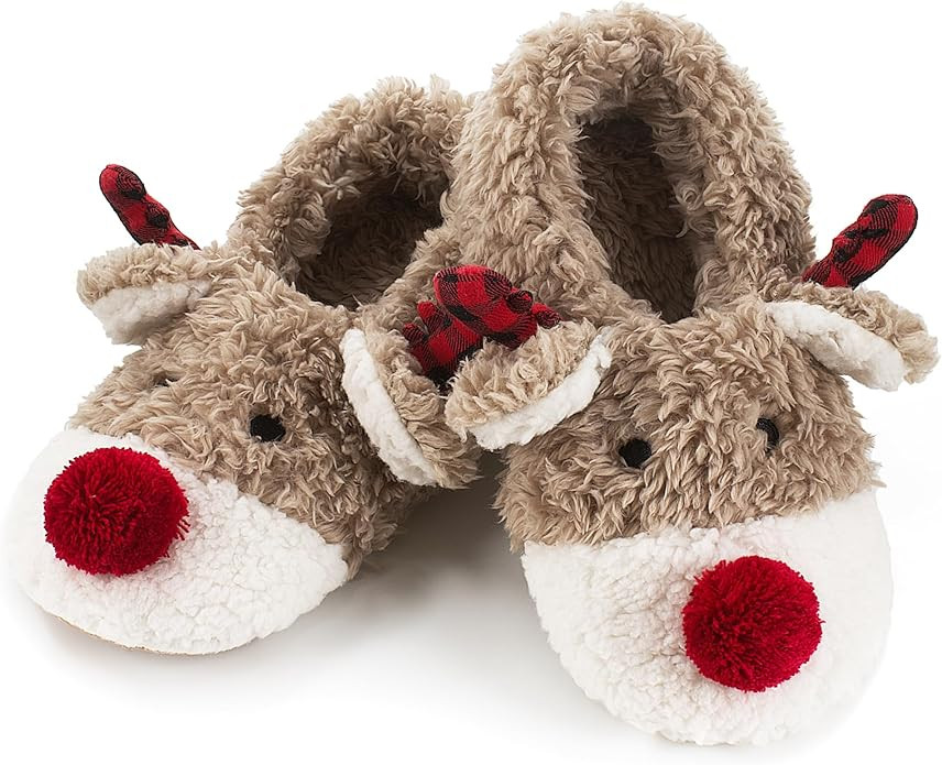 cosyone1997 Cute Animal Slippers for Kids Girls Women, Fuzzy House Socks with Soft Anti-Skid Sole... | Amazon (US)