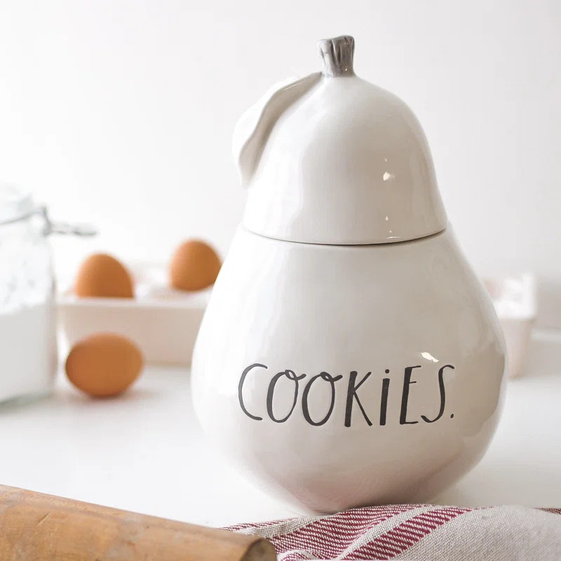 Stem Print Pear Cookies Canister | Wayfair North America