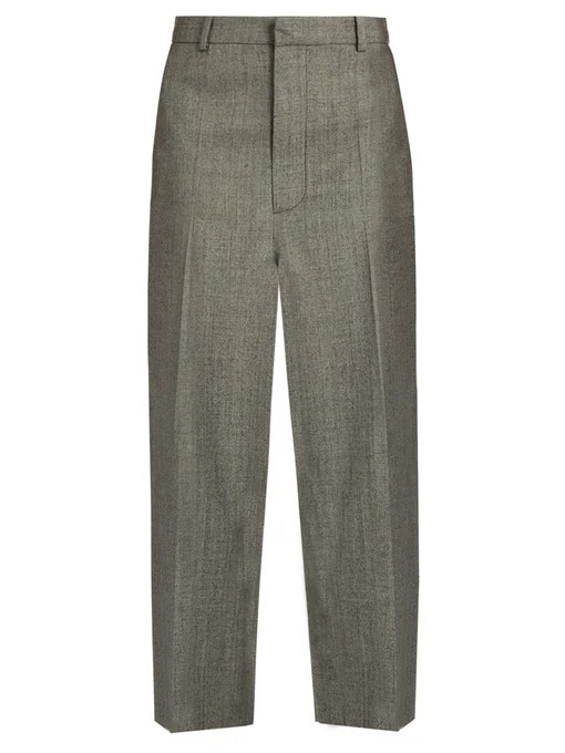 Flat-front cropped wool trousers | Matches (APAC)