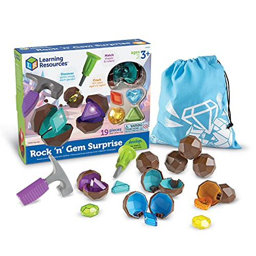 Learning Resources Rock 'n Gem Surprise, Sorting, Matching & Counting Skills Activity Set, Early STE | Amazon (US)