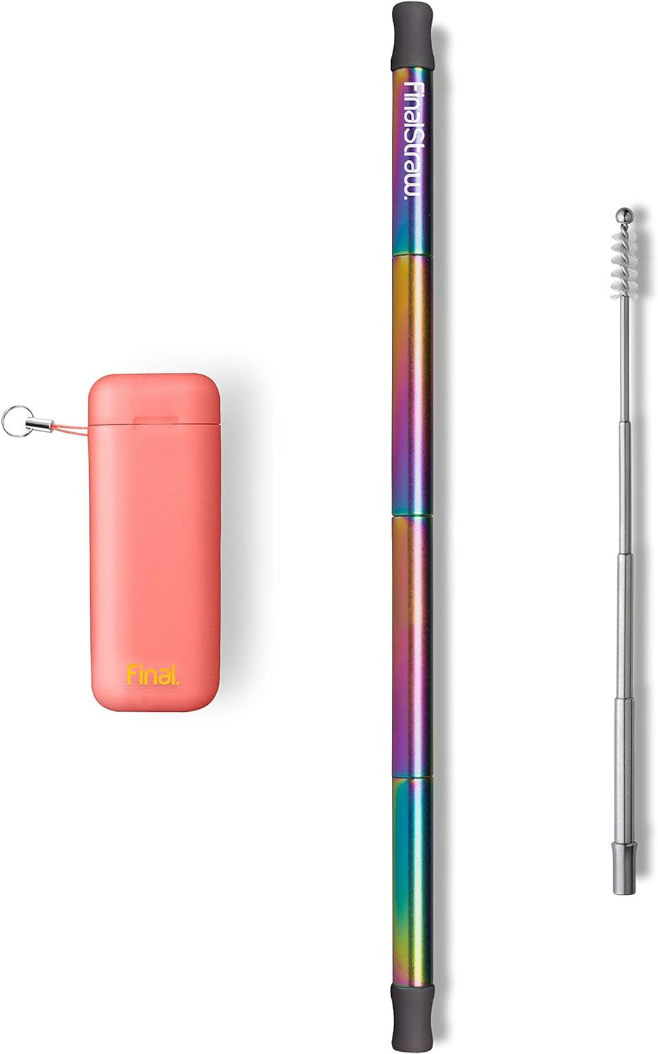 FinalStraw Collapsible, Reusable, Metal Straw | Travel Case, Cleaning Tool | Easy to Clean | Stai... | Amazon (US)