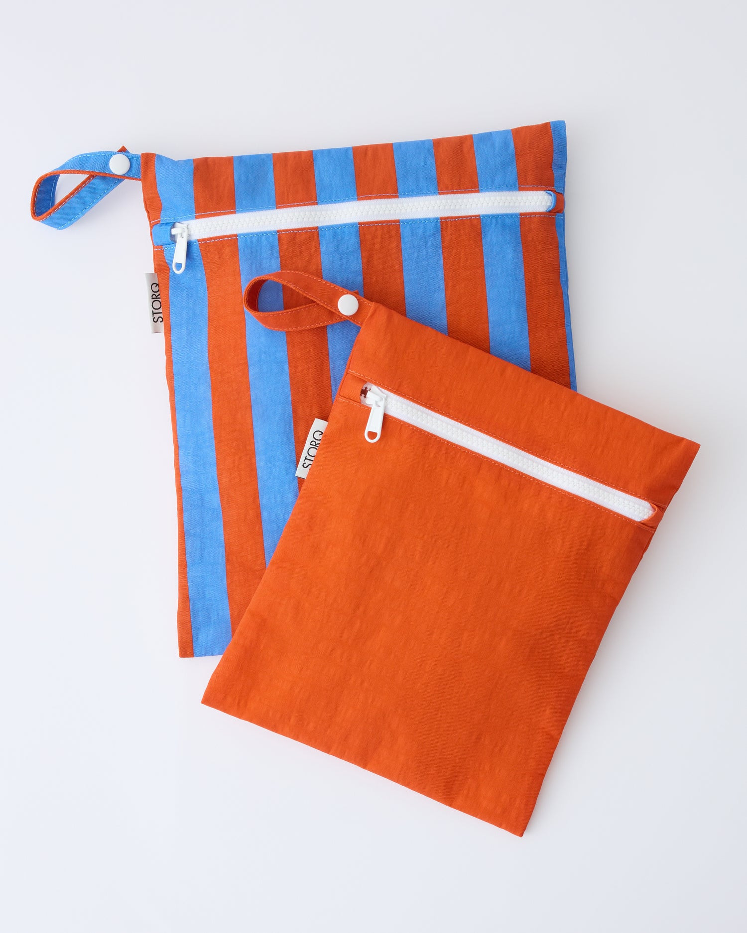 Wet/Dry Bag 2-Piece Set | Blue & Rust Stripe - Storq by Kindred Bravely | Kindred Bravely