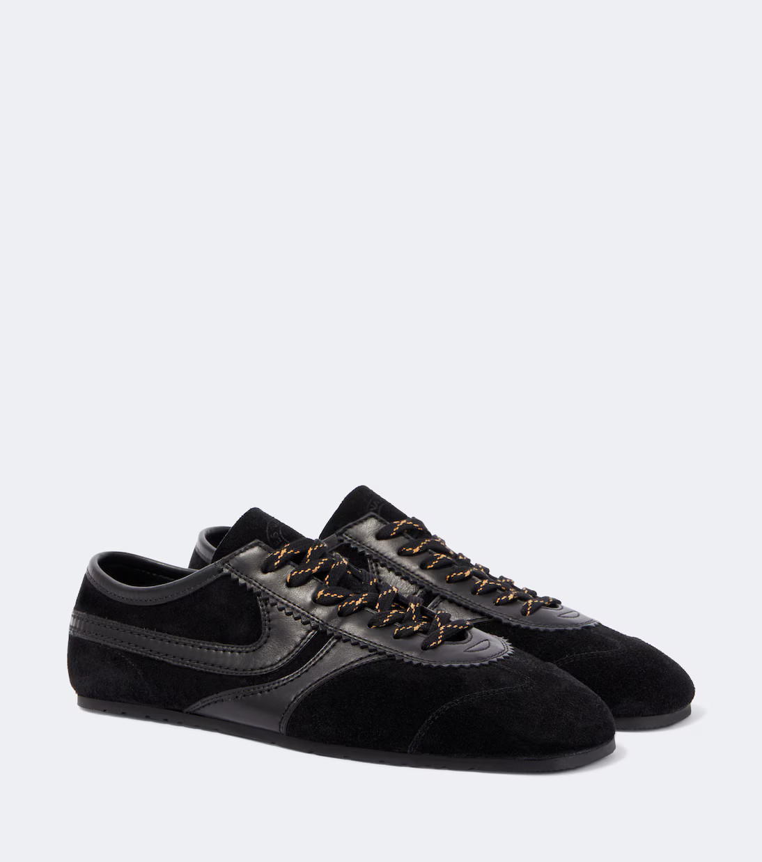 Leather-trimmed suede sneakers | Mytheresa (UK)