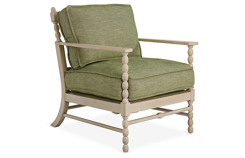 Spool Accent Chair, Spring Green | One Kings Lane
