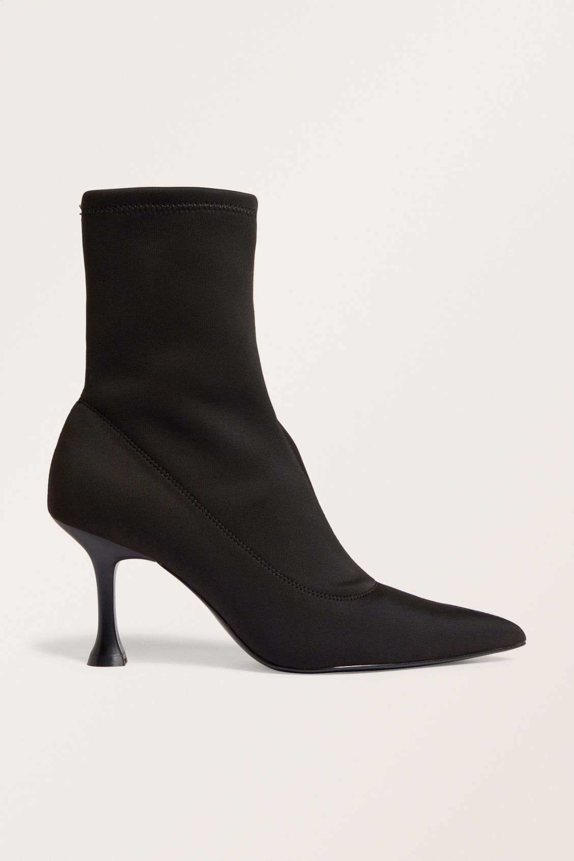 Pointy heeled sock boots - Black | Monki