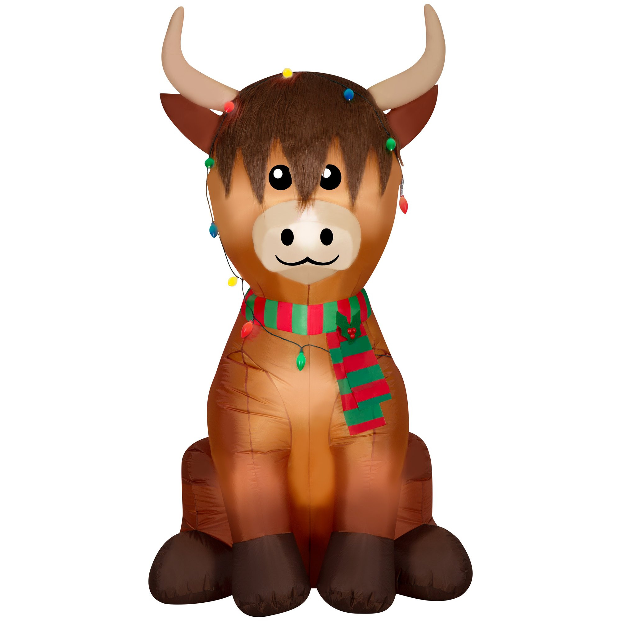 Airblown Inflatables Christmas 6 Foot Scotland Cow Decoration, by Holiday Time - Walmart.com | Walmart (US)